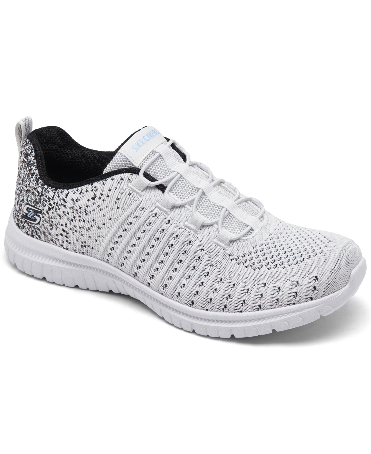 Women's Virtue Slip-On Walking Sneakers from Finish Line - Black, White