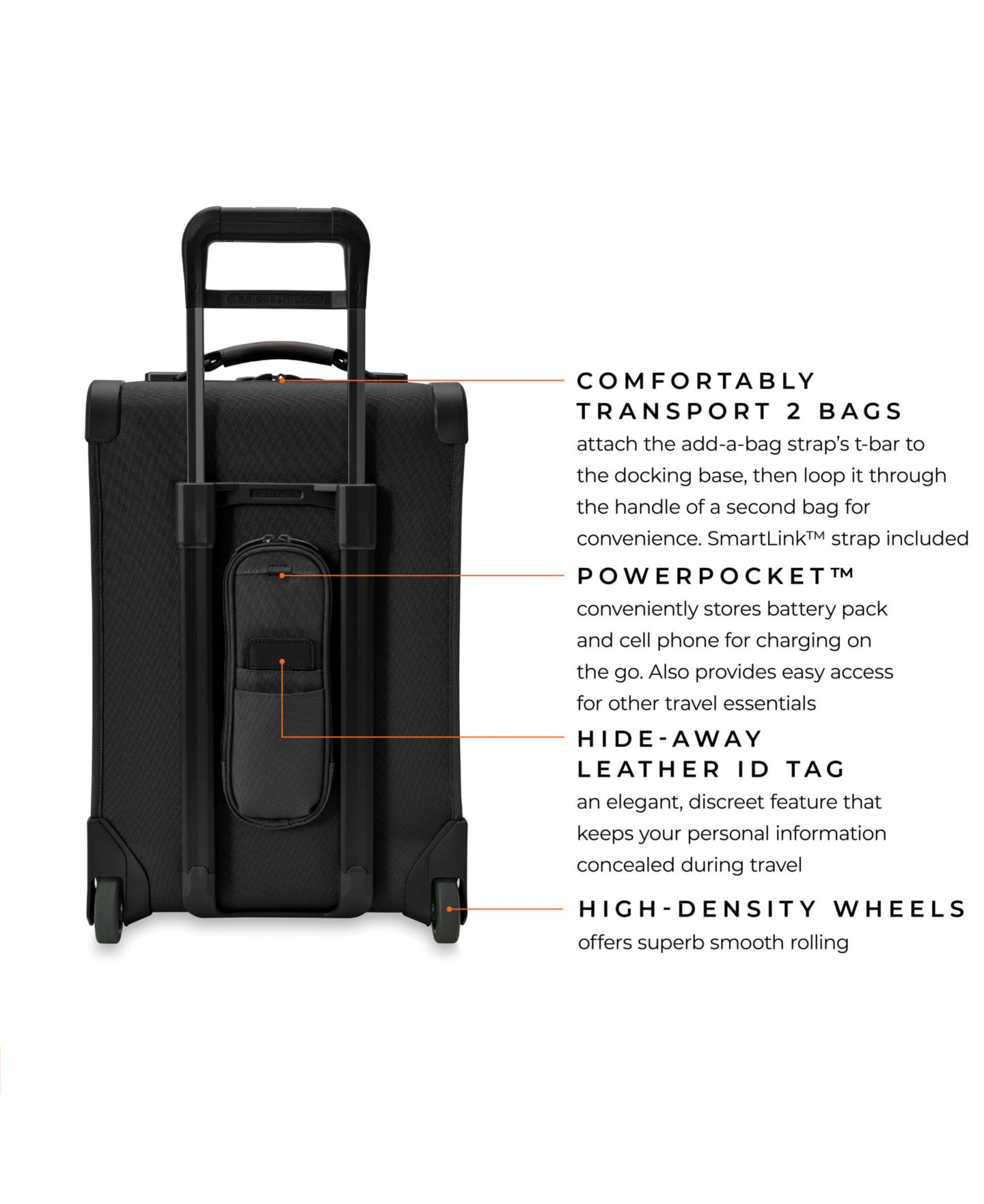 Чемодан Briggs & Riley Baseline Essential 2-Wheel Carry-On, цвет: Чёрный — фото 9