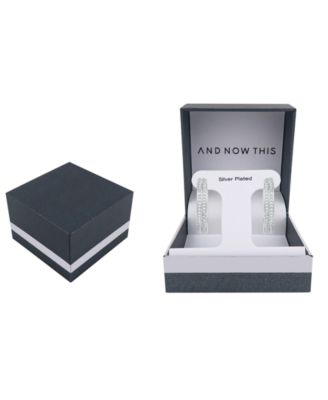 Double Row Crystal Hoop Earring