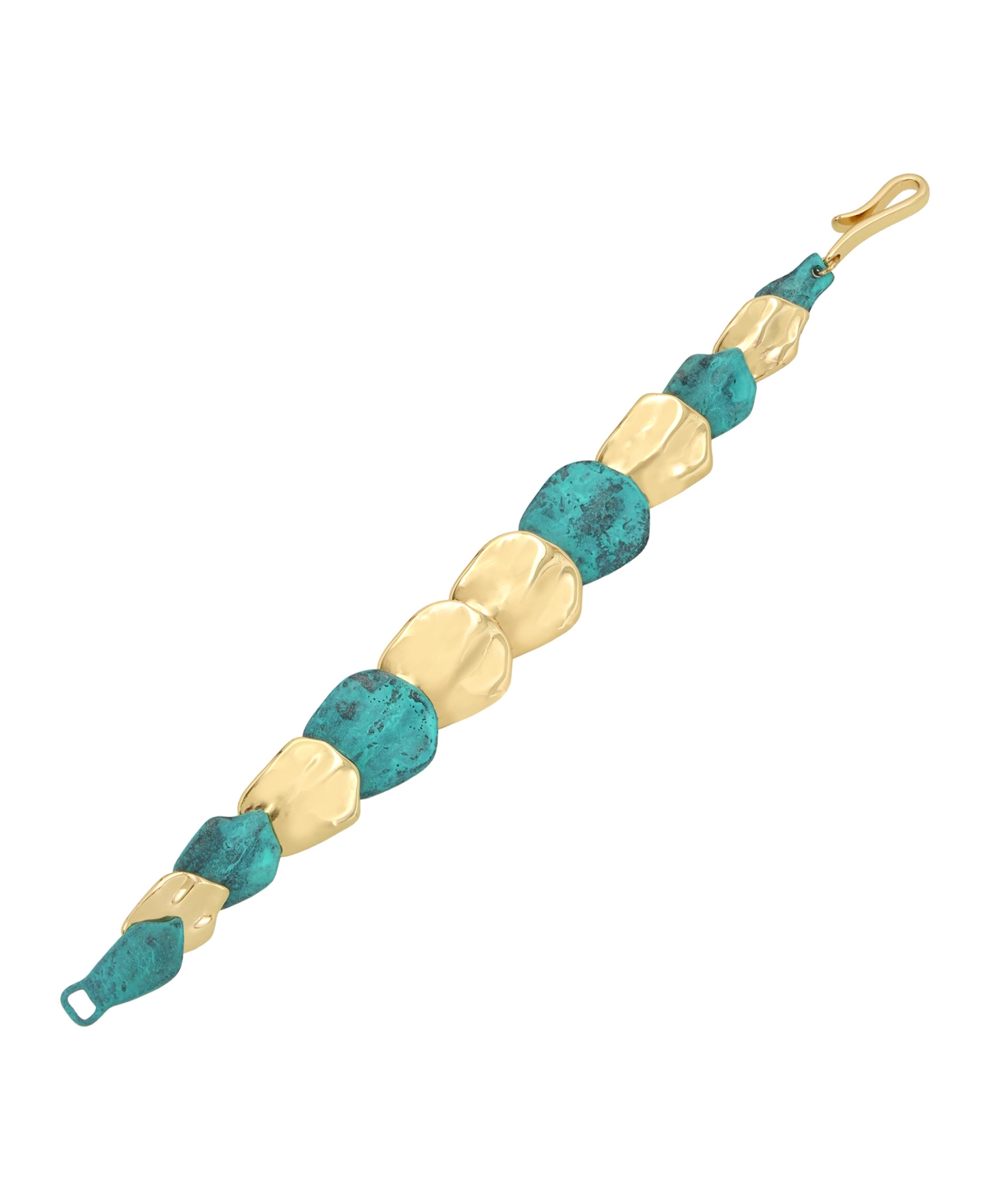 Shop Robert Lee Morris Soho Turquoise Patina Petal Layered Bracelet