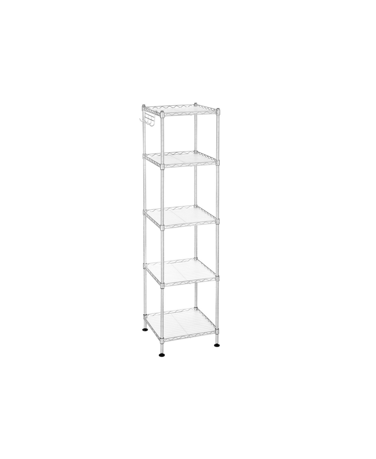 5-Tier Bathroom Shelf For Small Space - Silver