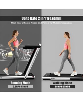 2.25HP 2 in 1 Folding Treadmill with APP Speaker Remote Control