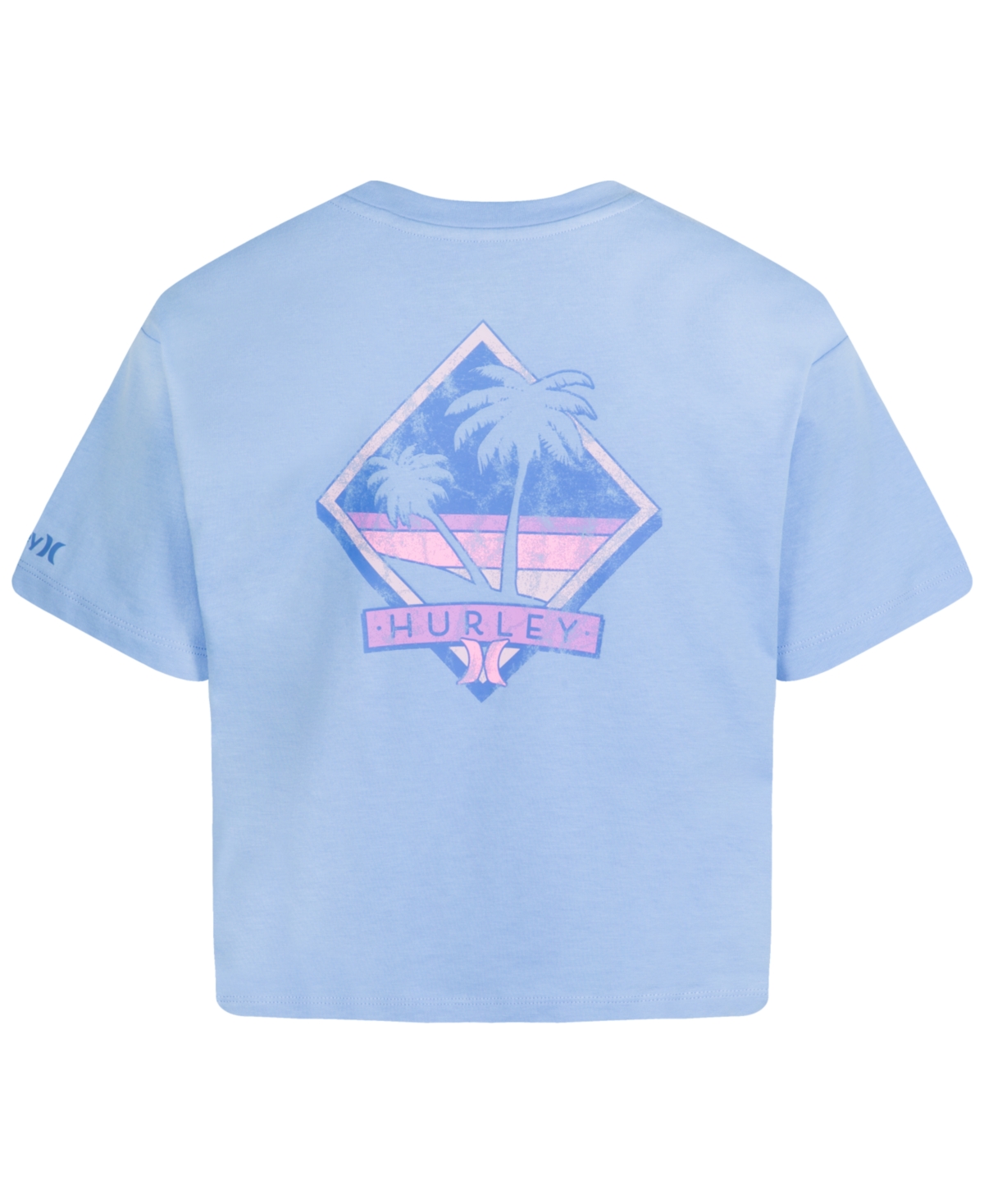 Shop Hurley Big Girls Sunset Diamond Short Sleeves T-shirt In Bieatlanti