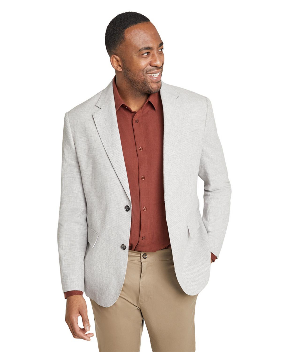 Mens Joseph Linen Blend Blazer Big & Tall - Pumice