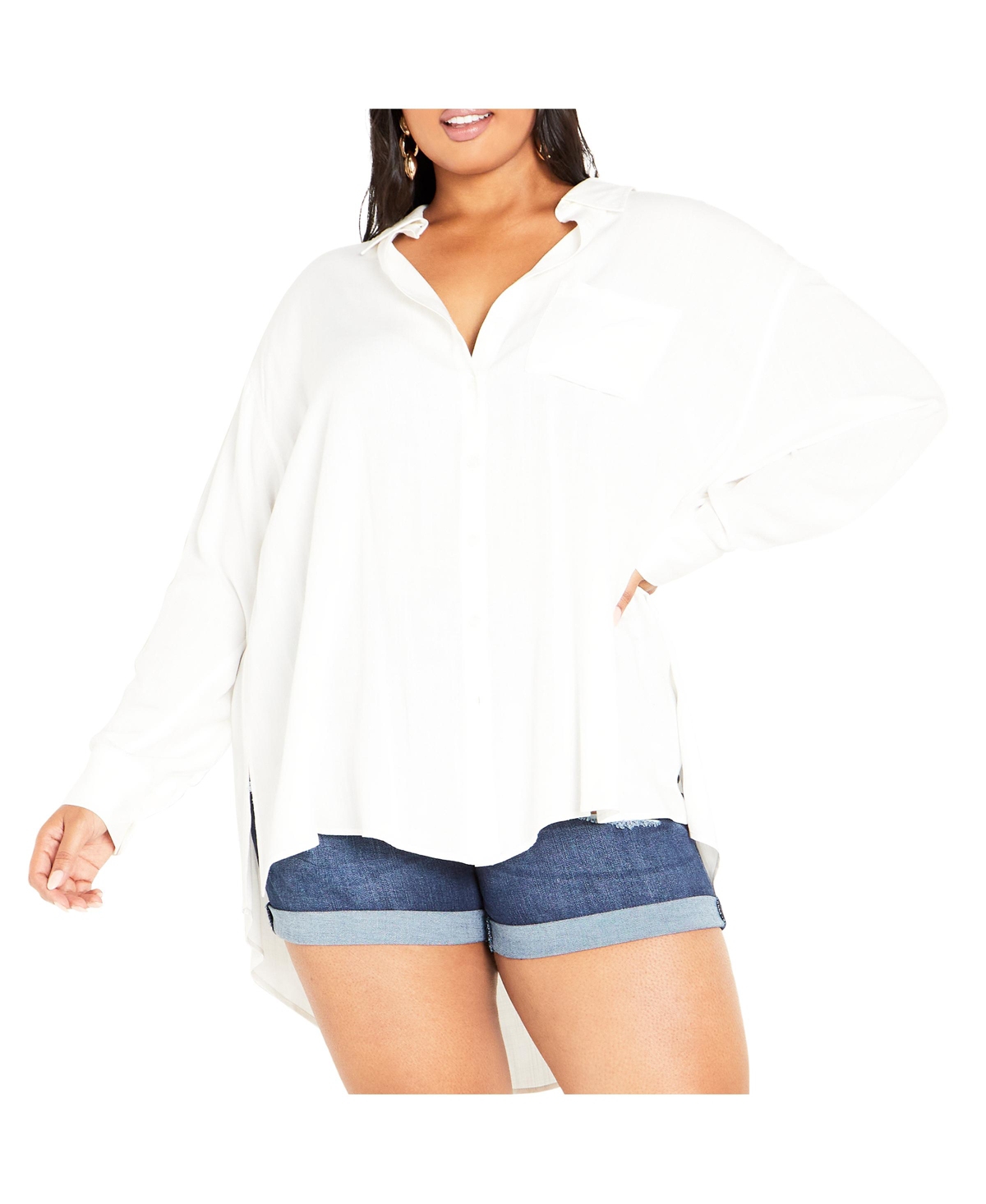 Plus Size Paige Shirt - Ivory