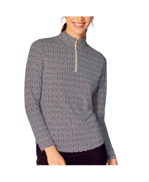 Женский топ G Lifestyle Clothing Long Sleeve Mock Neck, цвет: Чёрный