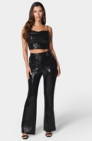 Bebe Women's Two Piece Shimmer Set - Black