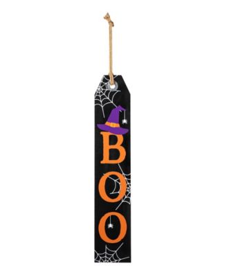 35.5"H Fall and Halloween Wooden Reversible Tag Porch Sign