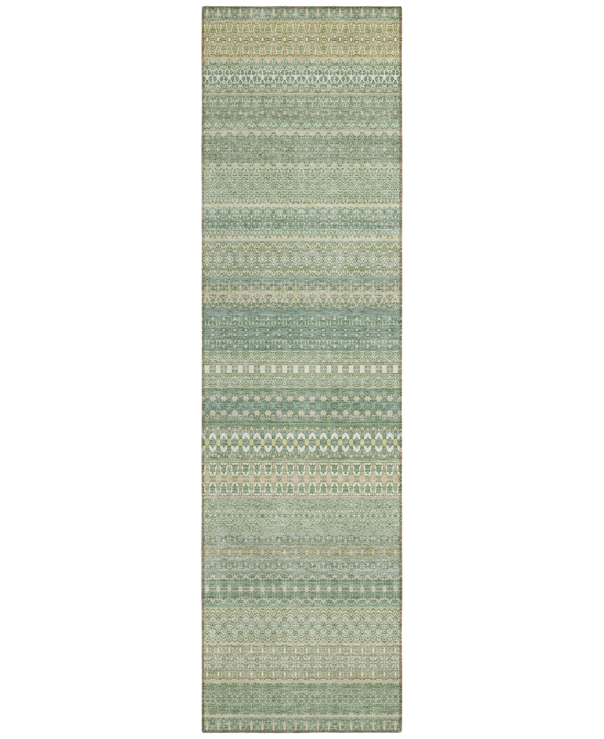Addison Chantille Machine Washable Acn527 2'3x7'6 Runner Area Rug In Lime