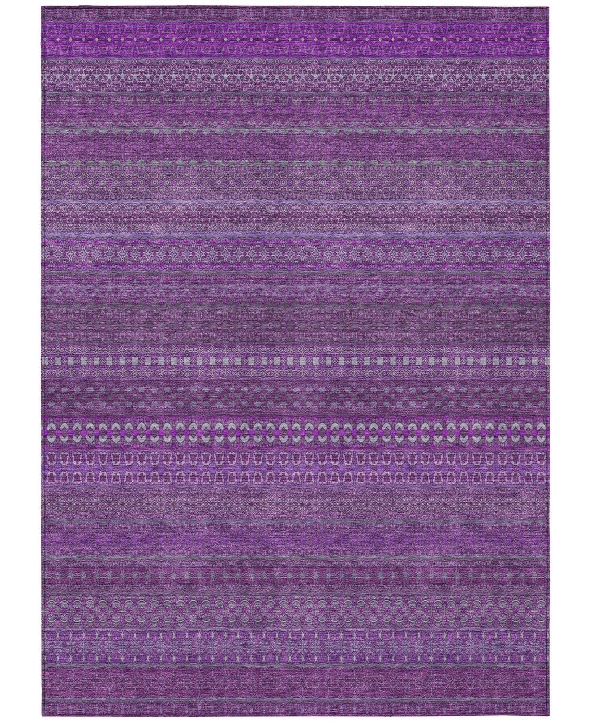 Addison Chantille Machine Washable Acn527 8'x10' Area Rug In Eggplant