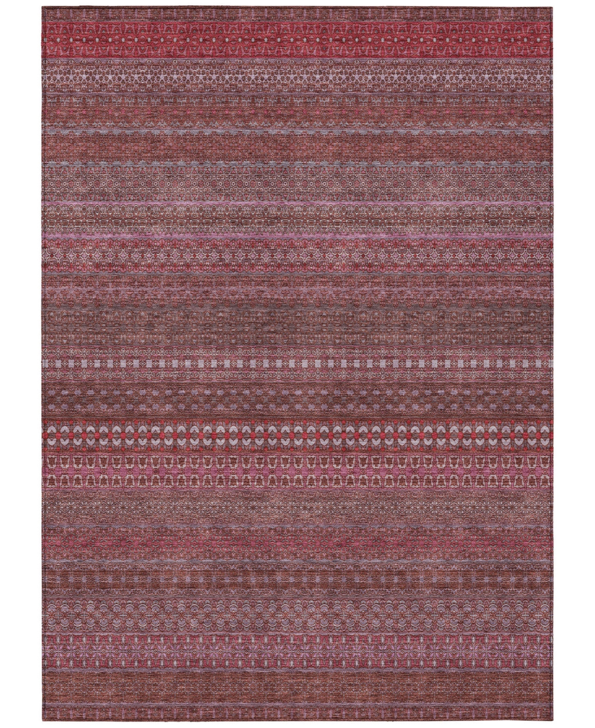 Addison Chantille Machine Washable Acn527 8'x10' Area Rug In Cherry