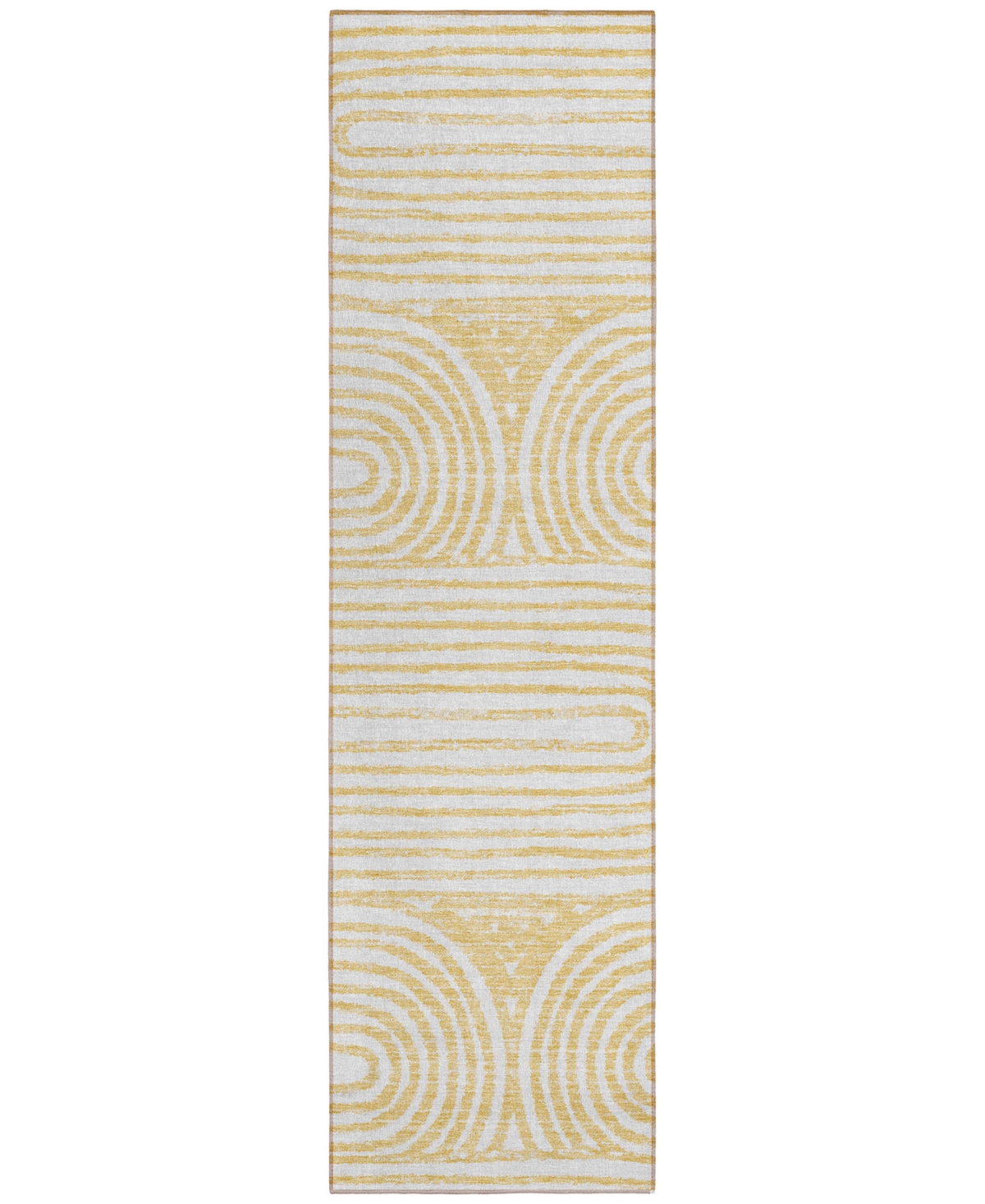 Addison Chantille Machine Washable Acn540 2'3x7'6 Runner Area Rug In Gold