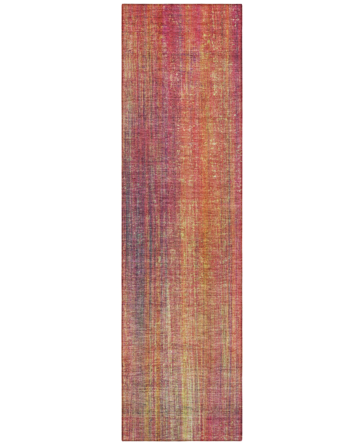 Addison Chantille Machine Washable Acn552 2'3x7'6 Runner Area Rug In Red