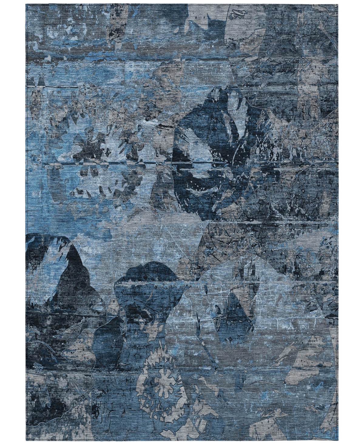 Shop Addison Chantille Machine Washable Acn555 3'x5' Area Rug In Denim