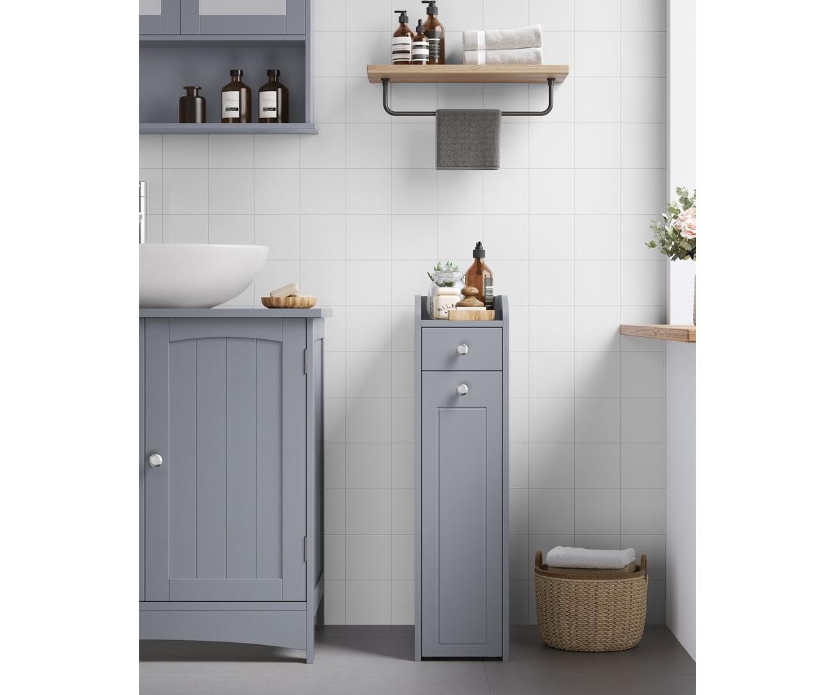 Slickblue Bathroom Storage Cabinet, Slim Bathroom Storage Organizer, Toilet Paper Holder with Storage