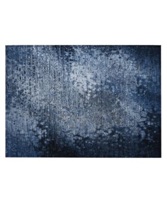 Shop Addison Chantille Machine Washable Acn565 Rug Collection In Blue