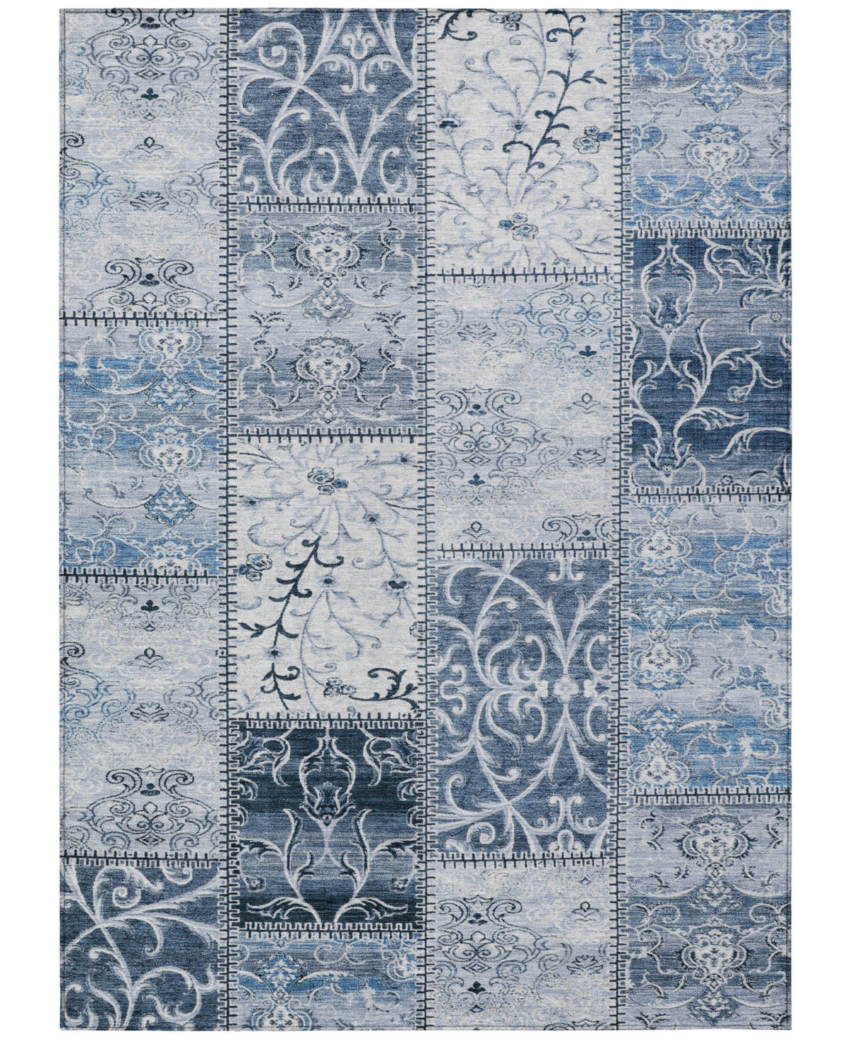 Addison Chantille Machine Washable Acn566 3'x5' Area Rug In Denim