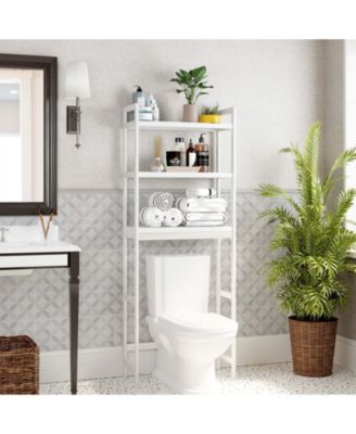 Wicker Over-the-toilet Storage, 3-tier Bathroom Organizer