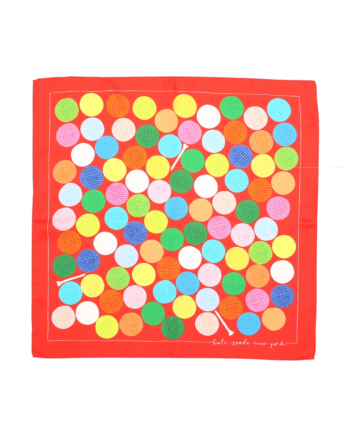 Women's Golf Balls Silk Bandana - Multi