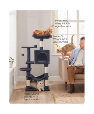 Cat Tree, Cat Tower, Cat Condo With Scratching Posts, Hammock, Plush Perch, Cat Activity Center