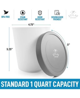 Ice Cream Containers For Homemade Ice Cream - Reusable Ice Cream Pint Container with Lids (2 Pack)