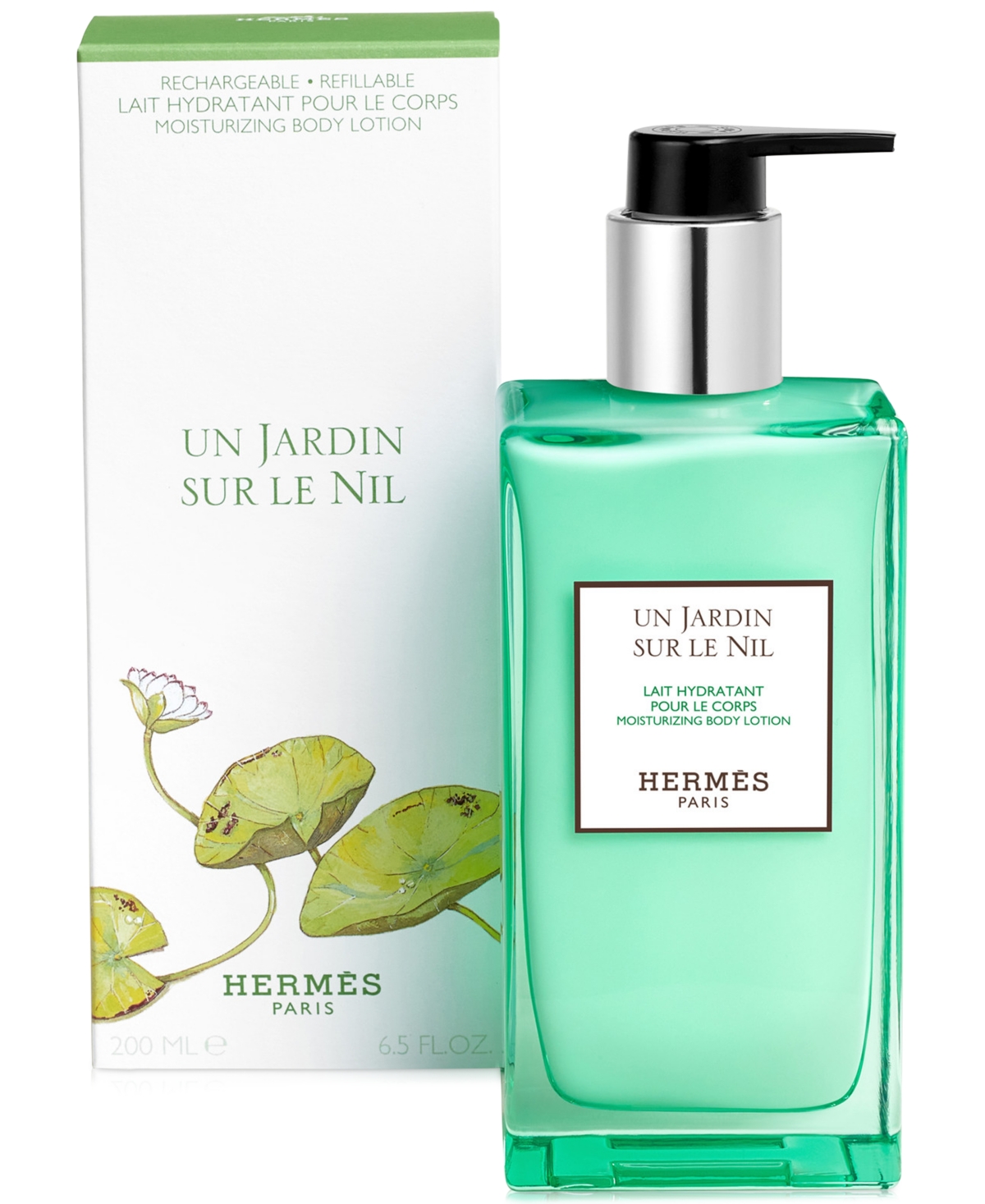 Hermes Un Jardin Sur Le Nil Moisturizing Body Lotion Bottle 200ml In No Color