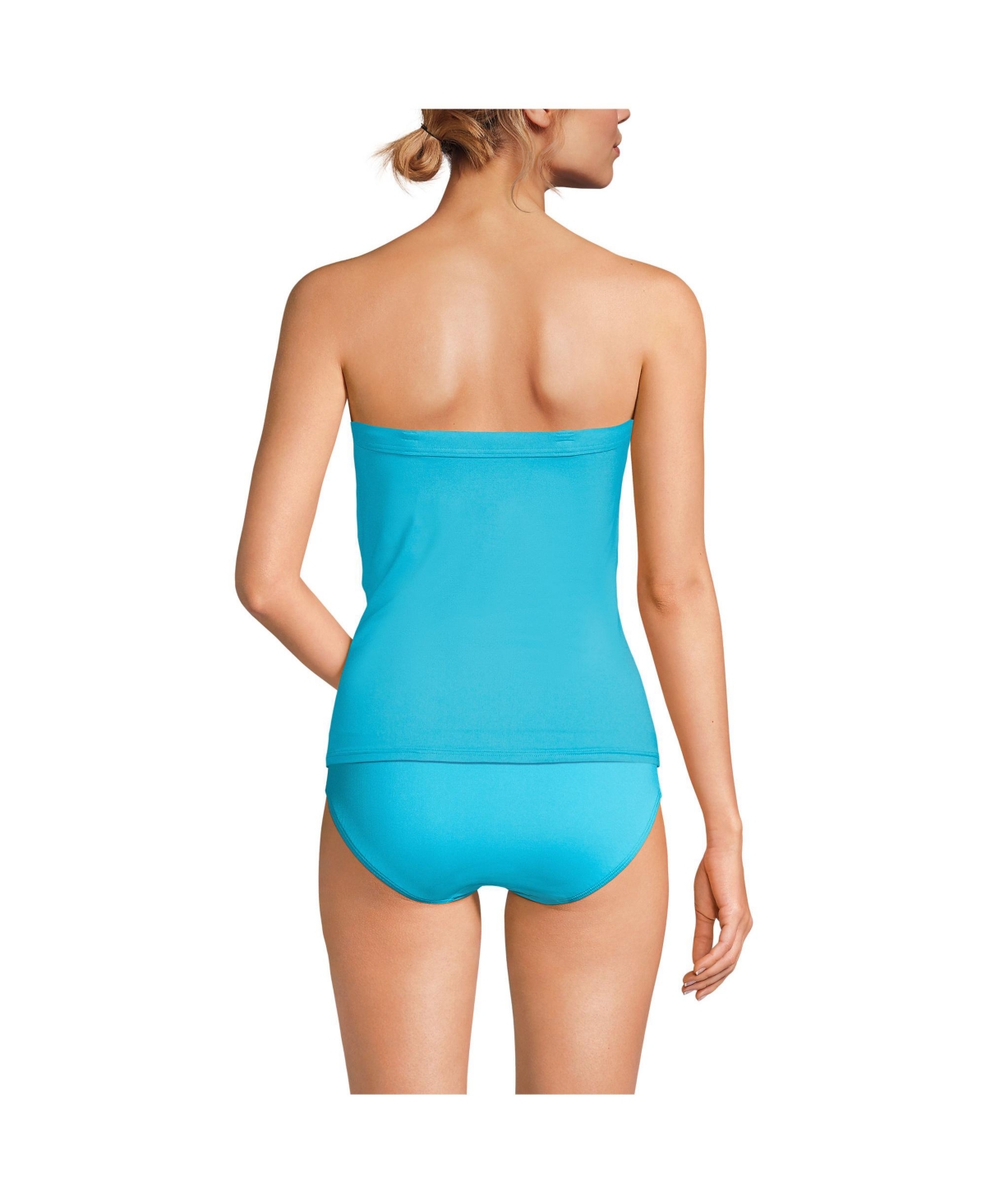 Lands' End Women's D-Cup Bandeau Tankini Swimsuit Top
