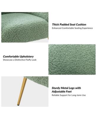 Connor Contemporary Polyester Accent Chair with Metal Legs