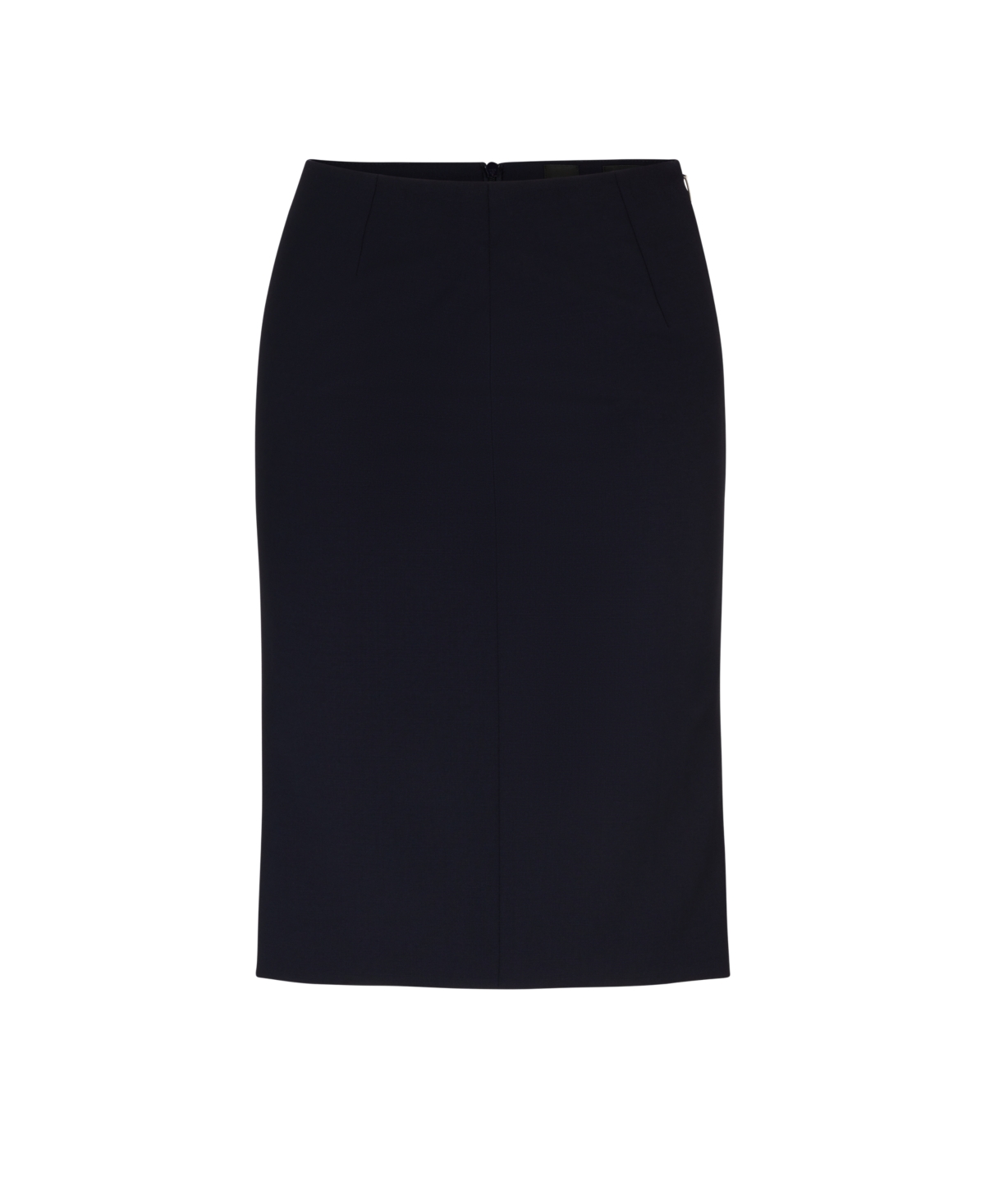 Shop Hugo Boss Boss By  Women's Wool Slim-fit Pencil Skirt In Dark Blue