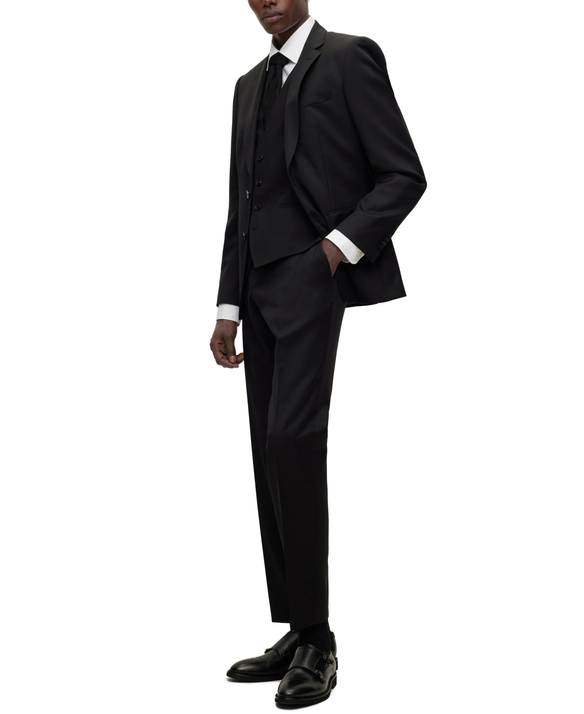 Hugo Boss Hank Slim Fit Solid Dress Shirt In White