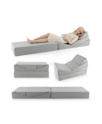 4-in-1 Convertible Folding Sofa Bed with High-Density Foam