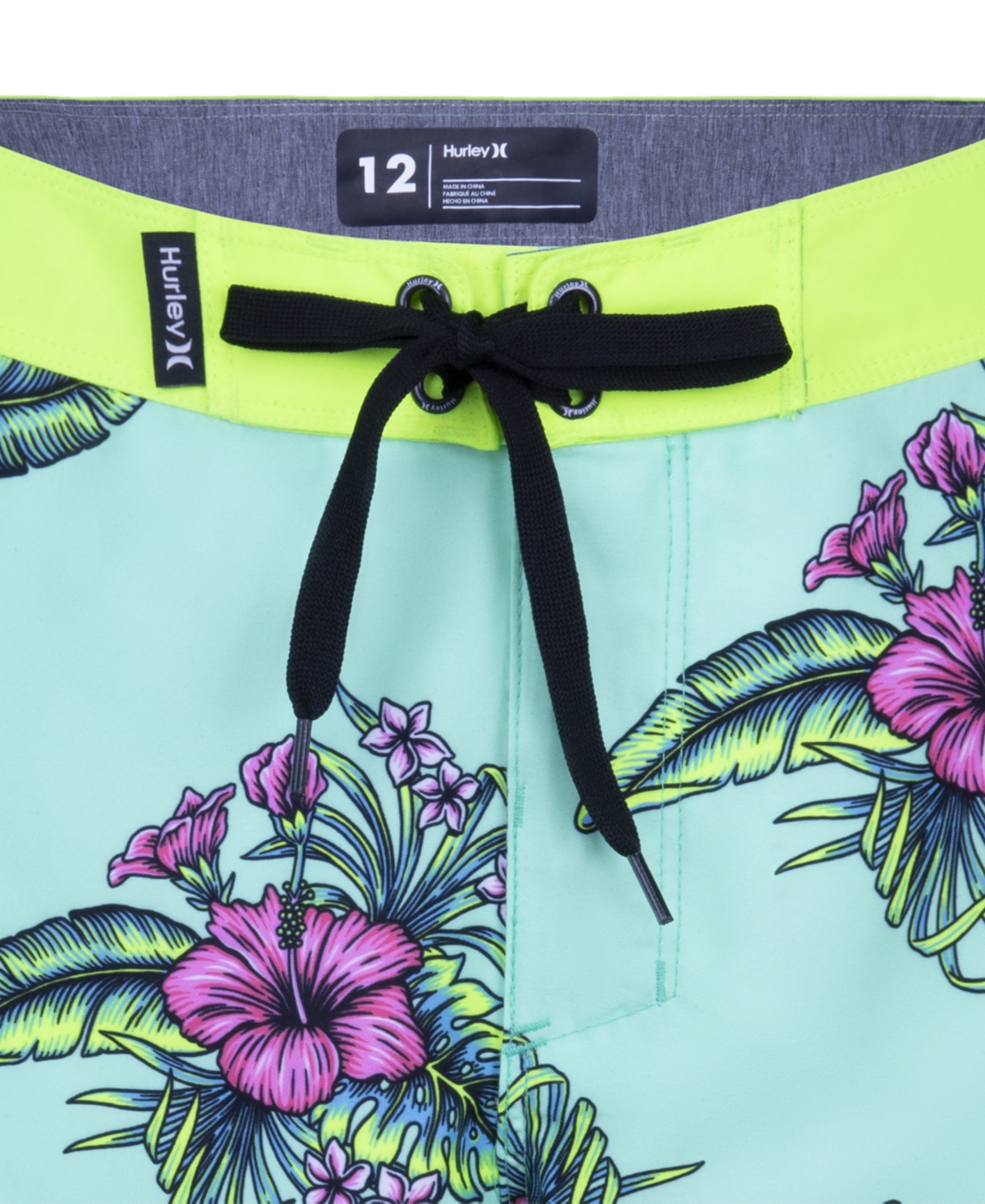 Shop Hurley Big Boys Floral Tropics Printed Board Shorts In Ggreen G