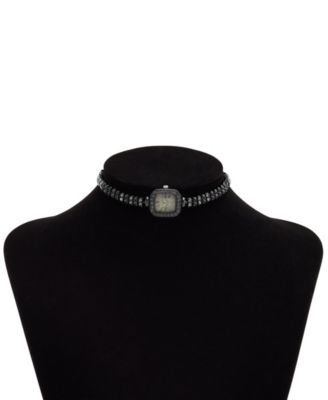 Women's Three Hand Black Alloy Watch 20mm Gift Set