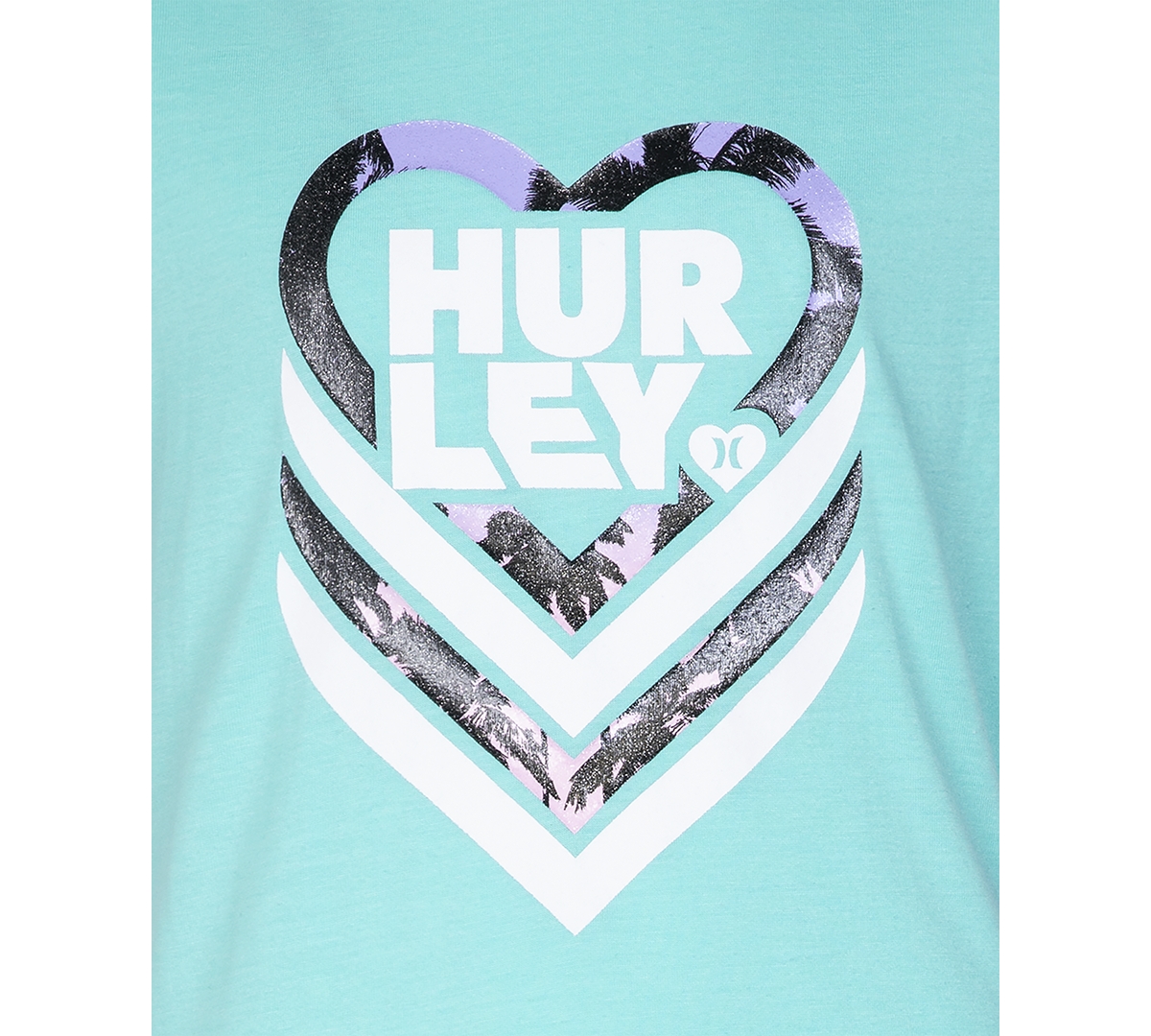 Shop Hurley Big Girls Hearts Graphic Short-sleeve T-shirt In Ugaurora