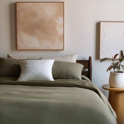 100% French Linen Throw Pillow Sham - 20" X 20"