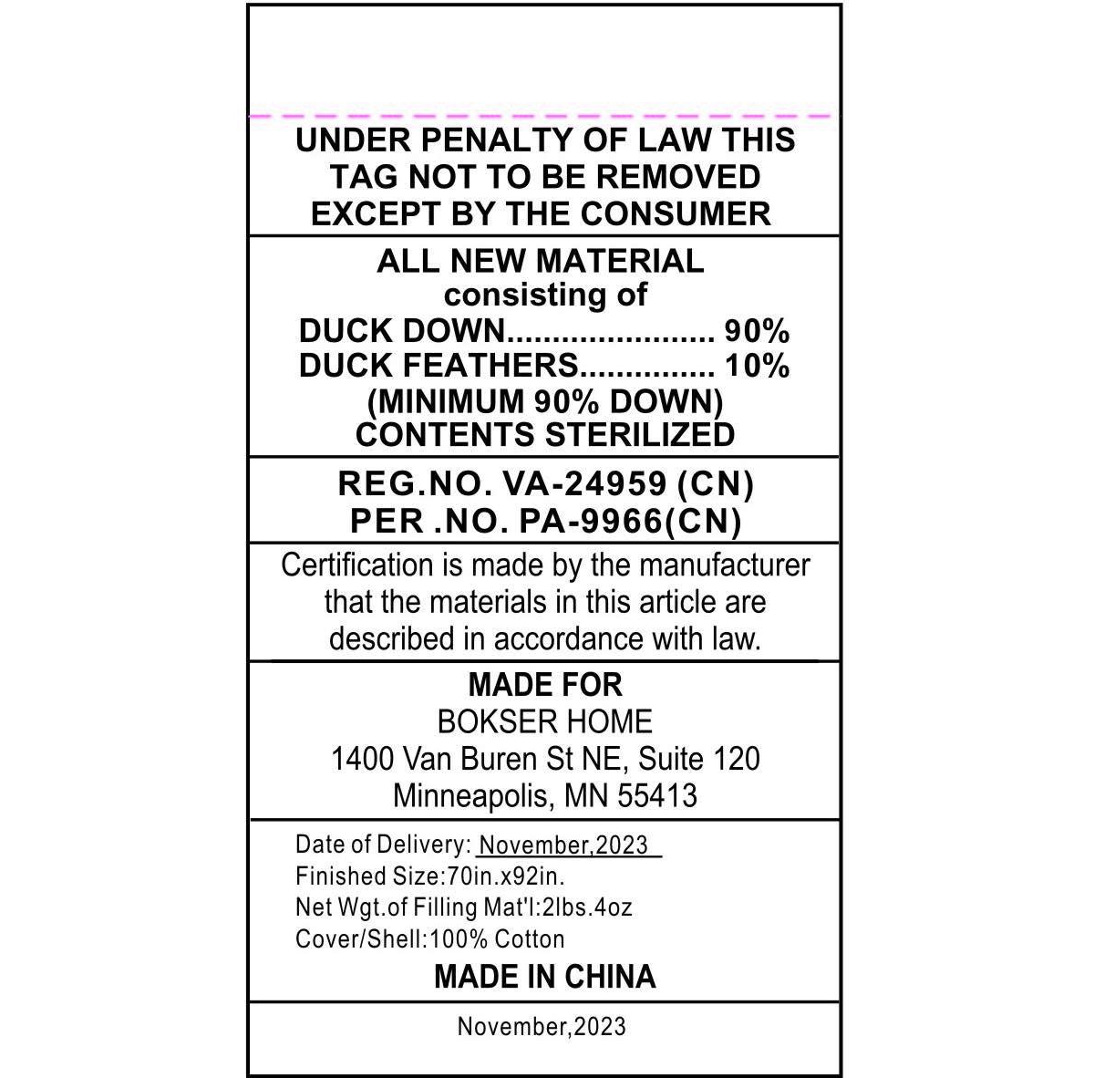 Extra Warm 700 fill Power Luxury White Duck Down Duvet Comforter