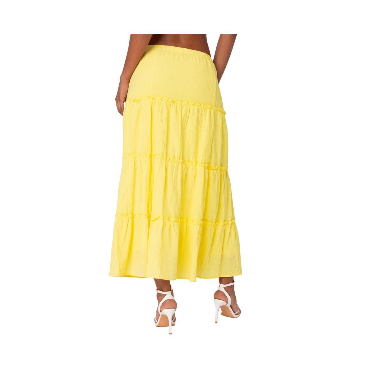 Edikted Women's Charlotte Tiered Maxi Skirt