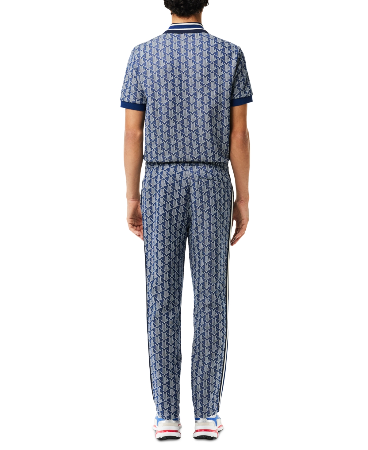 Lacoste Men's Geo Print Elastic-Waist Pants