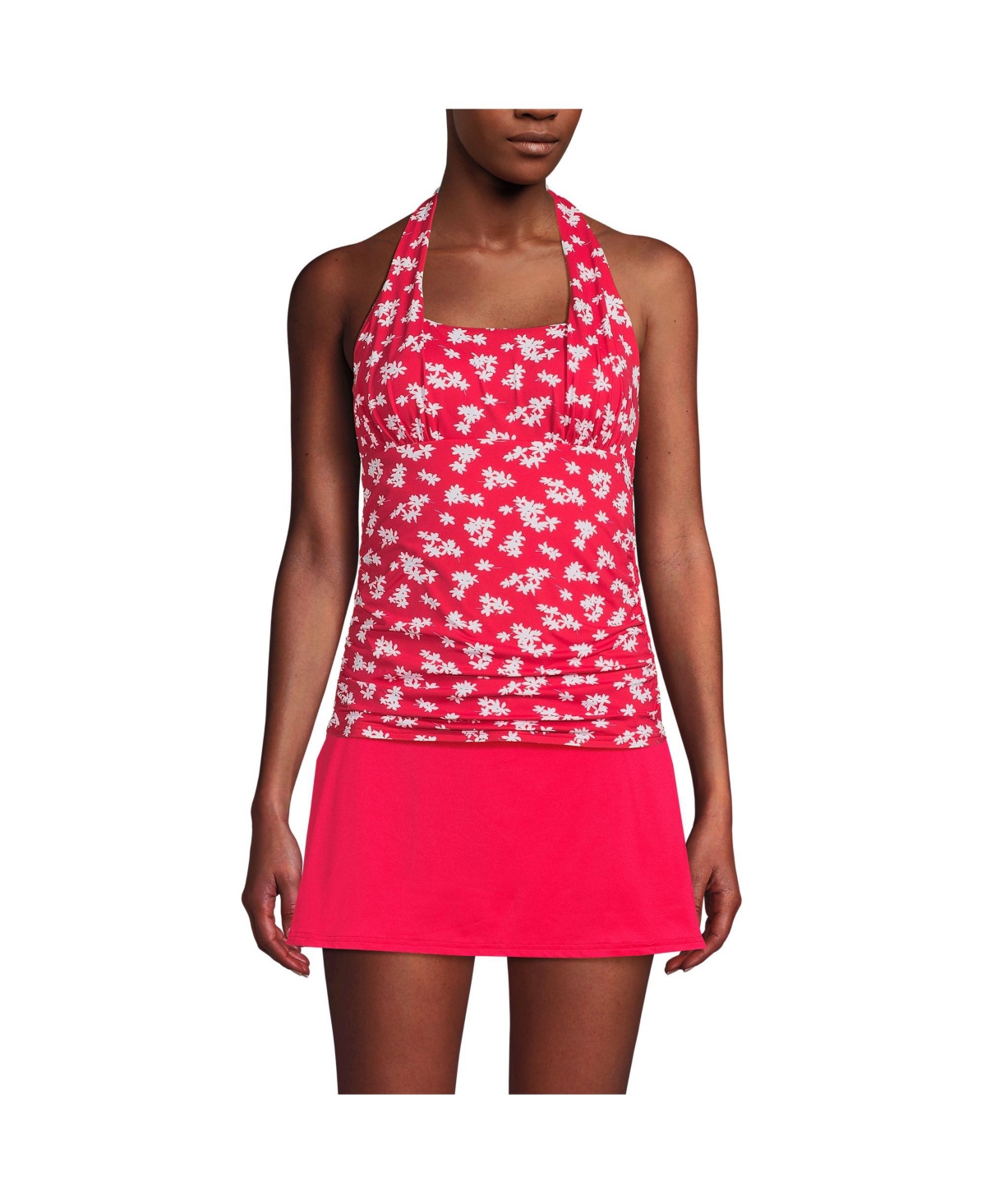 Lands' End Women's Chlorine Resistant Square Neck Halter Tankini Swimsuit Top