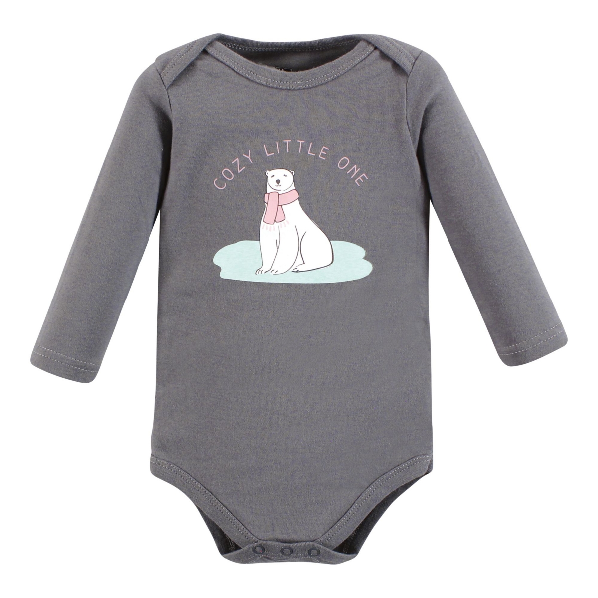 Hudson Baby Baby Girls Cotton Long-Sleeve Bodysuits Arctic Animals, 5-Pack