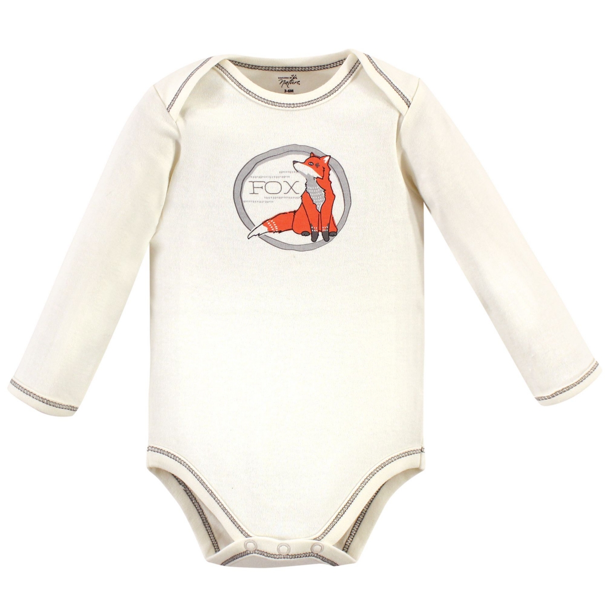 Touched by Nature Baby Boys 5Pk Long Sleeve Natural Bodysuits