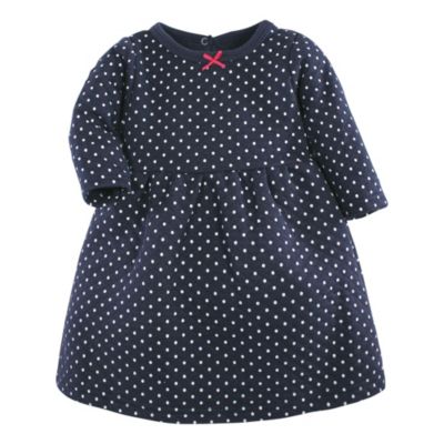 Baby Girls Hudson Cotton Dresses, Pink and Navy Floral, 12-18 Months