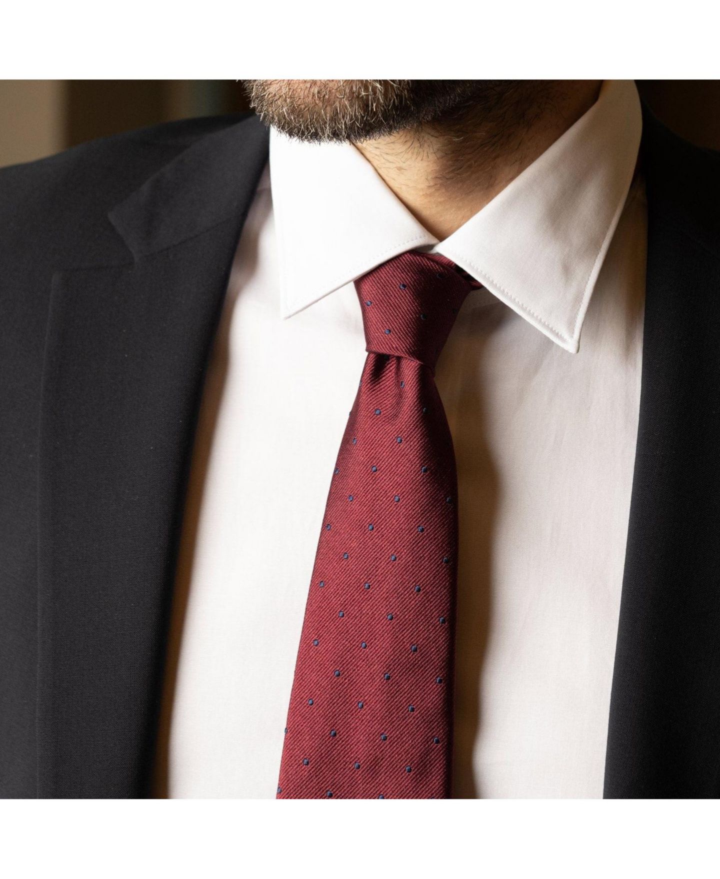 Мужские галстуки Elizabetta Pisa Silk Jacquard Tie, цвет: Бордовый — фото 7