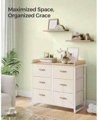 Kids Dresser with 6 Drawers, Boys Girls Dresser for Baby, with Water-Resistant Changing Table
