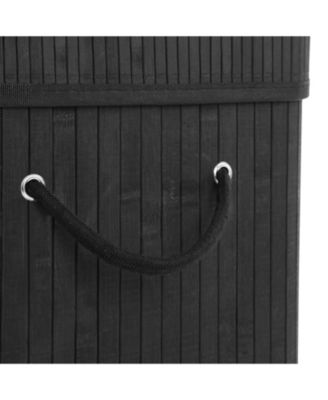 Wicker Laundry Basket with Cotton Handles