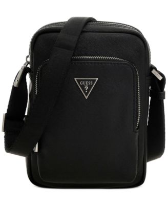 GUESS - Men's Saffiano Crossbody Logo Bag