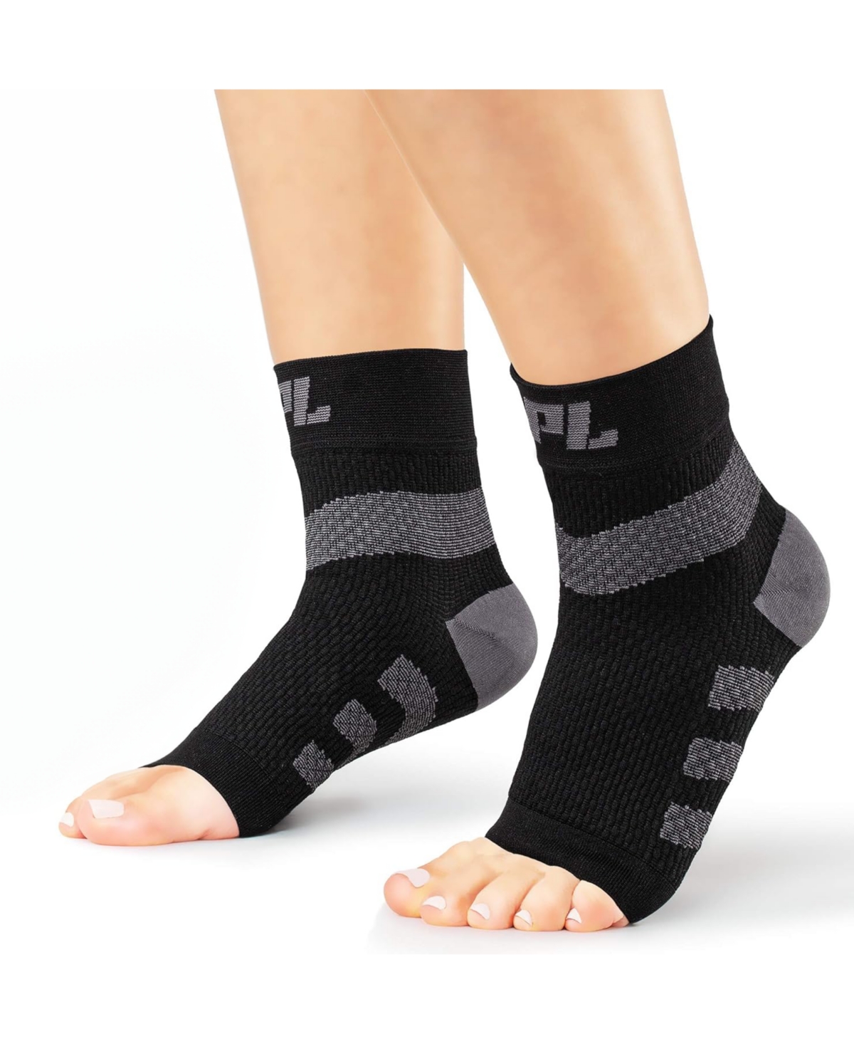 Small Orthopedic Feet Brace Women & Men: for Arthritis, Tendinitis - 1 Pair - Black ( pair)
