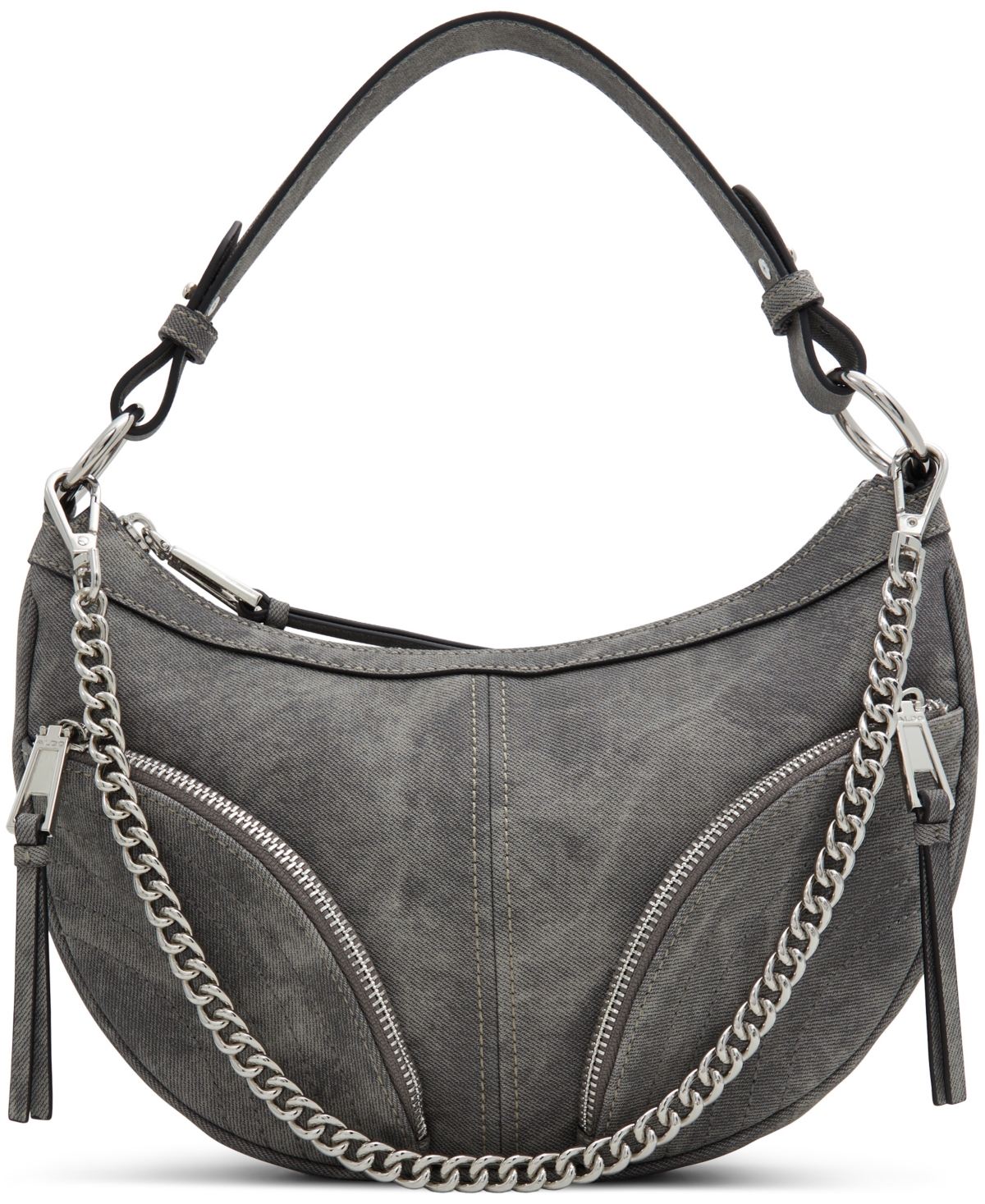 Aldo Beranyyx Synthetic Medium Shoulder Bag In Dark Grey