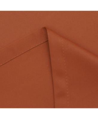 Hotel Living 2 Pack 100% Blackout Grommet Top Orange Spice Curtain Panels - 50 in. W x 45 in. L, Orange Spice
