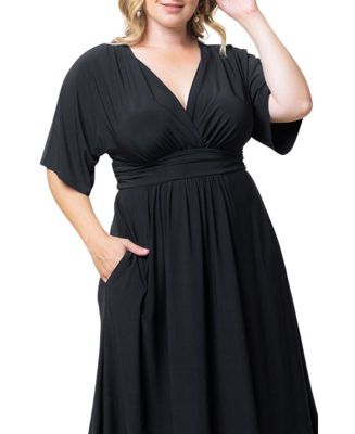 Plus Size Gia A-Line Midi Dress with Pockets